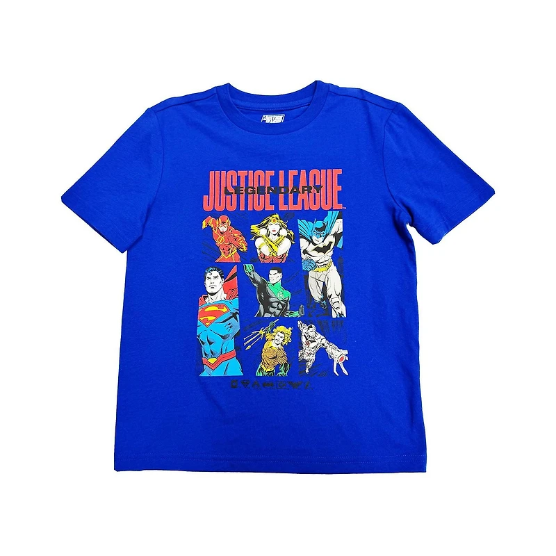 T-shirt à manches courtes Legendary Seven pour garçons de la Justice League