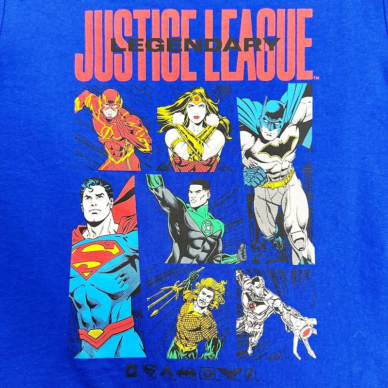 T-shirt à manches courtes Legendary Seven pour garçons de la Justice League