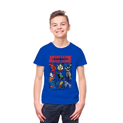 T-shirt à manches courtes Legendary Seven pour garçons de la Justice League