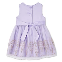 George Baby Girls' Sequined Bodice Dress with Mesh Skirt