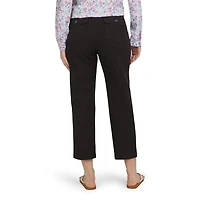Pantalon utilitaire en coton extensible à jambe droite et à poches pour femmes de Chaps