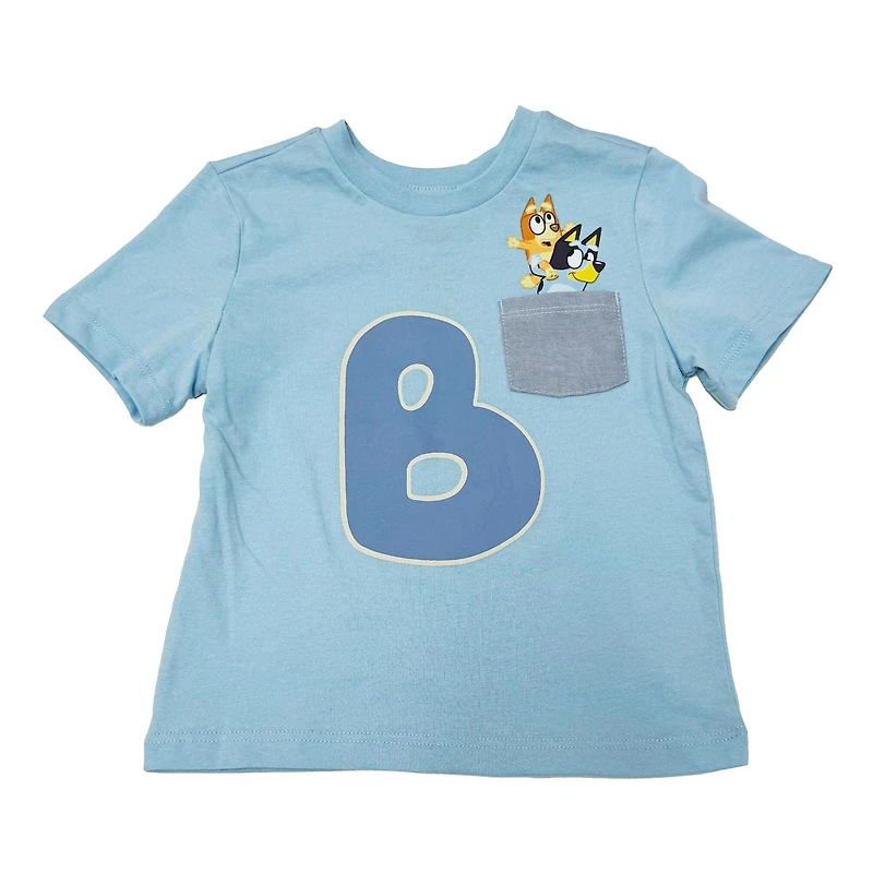 Bluey T-shirt à manches courtes Heeler pour tout-petits garçons