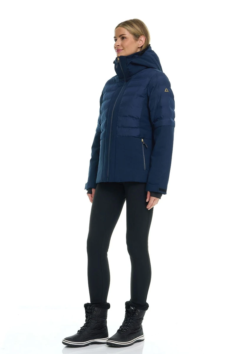Veste de ski matelassée à matériaux mixtes pour femme plus Tec-One