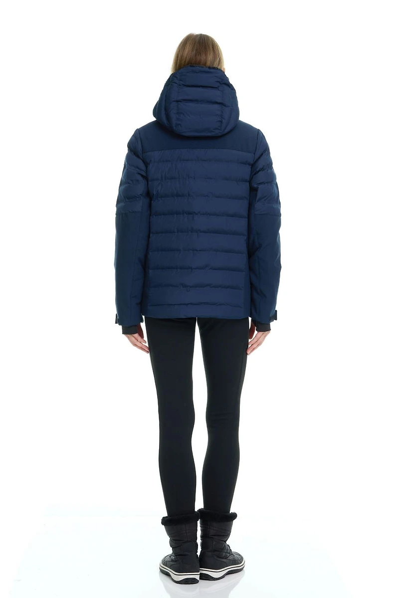 Veste de ski matelassée à matériaux mixtes pour femme plus Tec-One