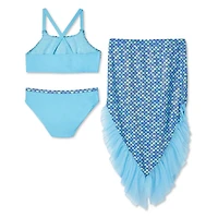 Ensemble de bain 3 pièces avec jupe sirène George pour filles