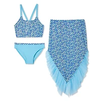 Ensemble de bain 3 pièces avec jupe sirène George pour filles