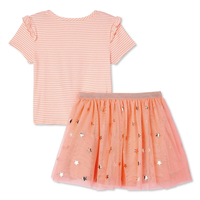 Ensemble 2 pièces avec t-shirt et jupe George pour filles