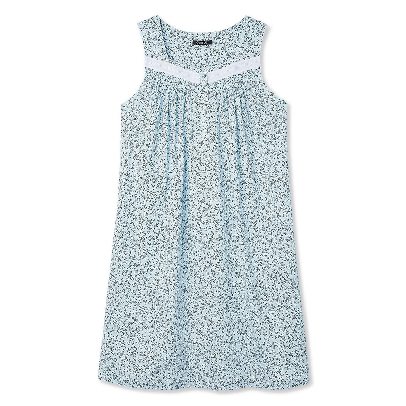 Chemise de nuit tissée sans manches George pour femmes