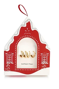 Luxury Designs Gold Plated Duo Huggies Set