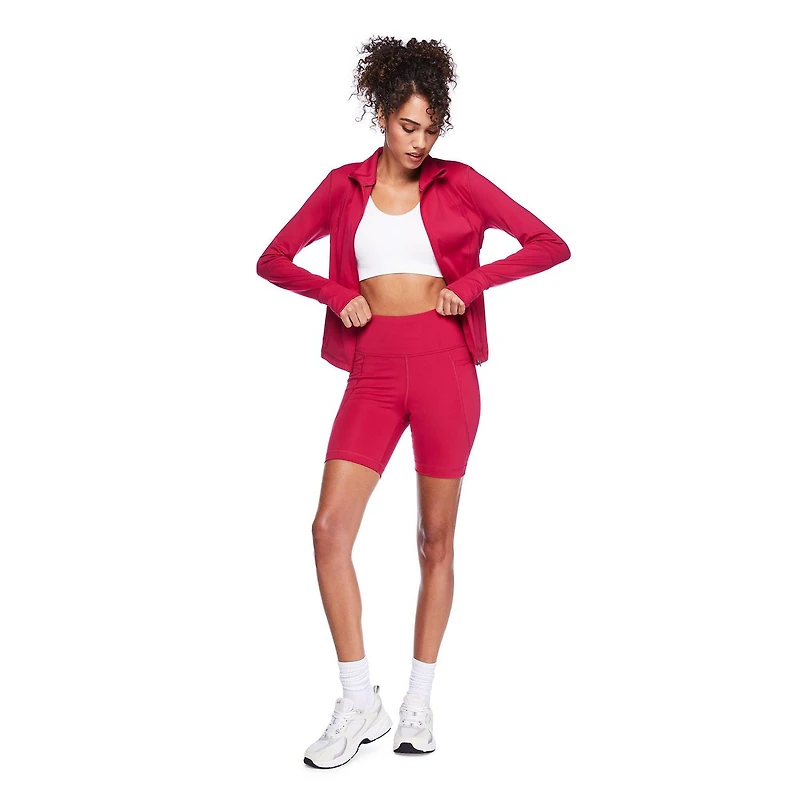 Manteau performance zippé sur la longueur Athletic Works pour femmes