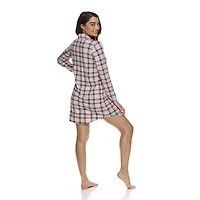 Chemise de pyjama U.S. Polo Assn. en tricot à col cranté et manches longues pour dames