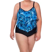 Ibiza  Maillot une piece taille plus avec volants est très flatteur et amincissant. Bretelles ajustables , bonnets souples et panneau minceur pour plus de soutien et de confort.
