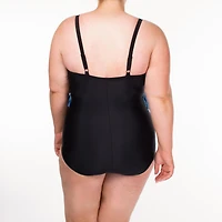 Ibiza  Maillot une piece taille plus avec volants est très flatteur et amincissant. Bretelles ajustables , bonnets souples et panneau minceur pour plus de soutien et de confort.