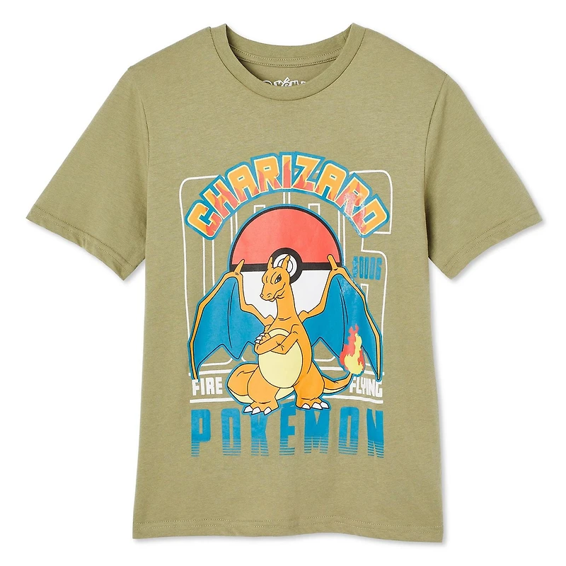 T-shirt à manches courtes Pokémon Charizard pour garçons Tailles TP-G