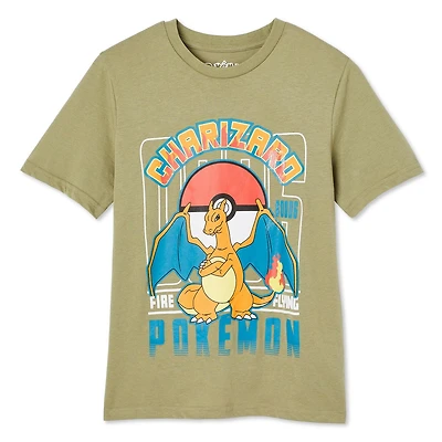 T-shirt à manches courtes Pokémon Charizard pour garçons Tailles TP-G