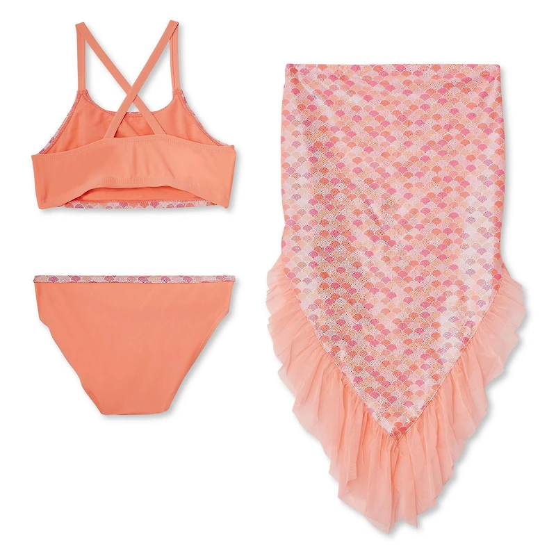 George Girls' Mermaid Skirt 3-Piece Set