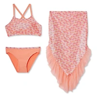 George Girls' Mermaid Skirt 3-Piece Set