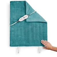 Premium XXL Size Heating Pad avec rangement compact bleu sarcelle