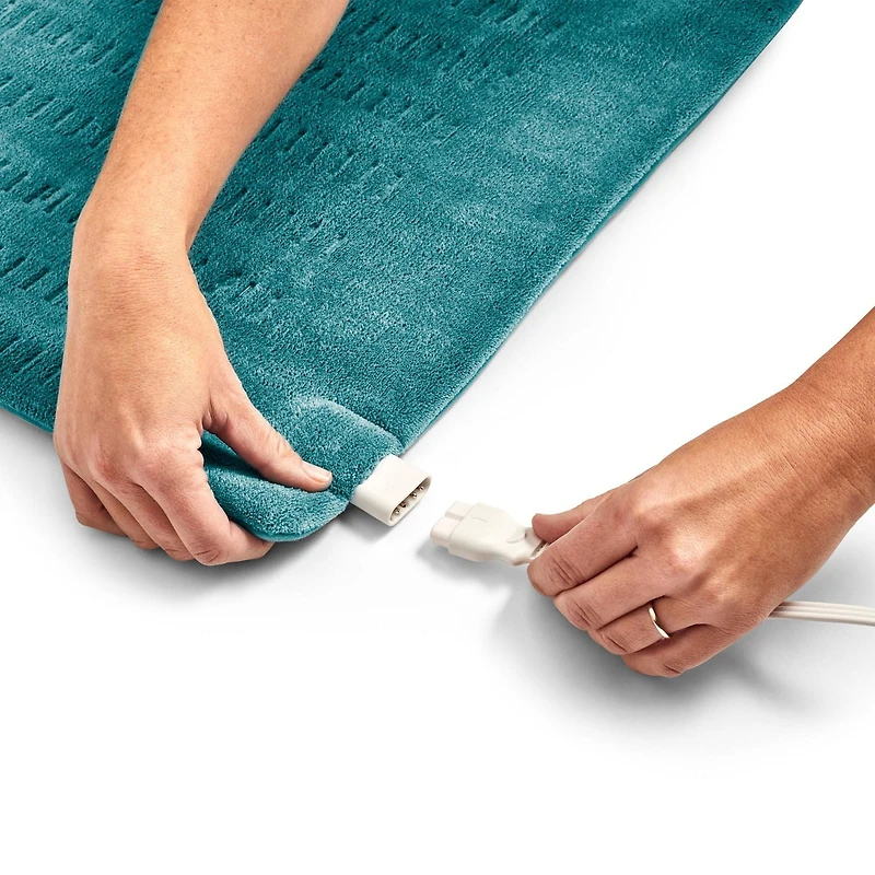 Sunbeam Premium XXL Size Heating Pad with Compact Storage, Teal