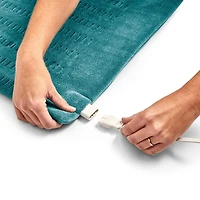 Sunbeam Premium XXL Size Heating Pad with Compact Storage, Teal