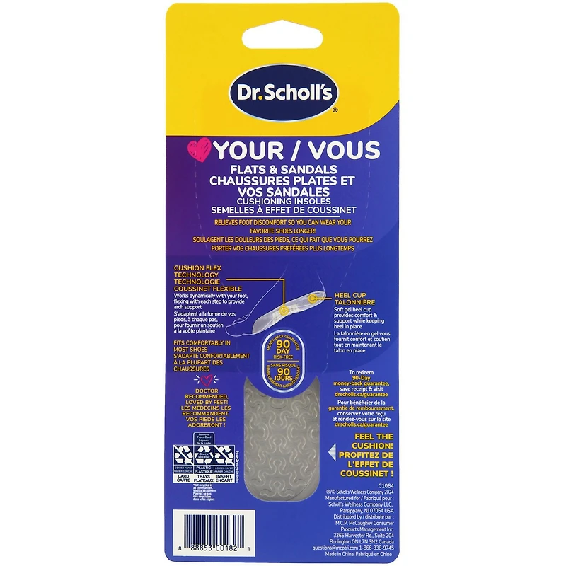 Dr. Scholl's® Love Your Flats & Sandals 3/4 Length Insoles