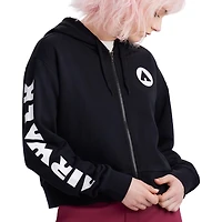AIRWALK WOMENS FULL ZIP CROPPED FLEECE