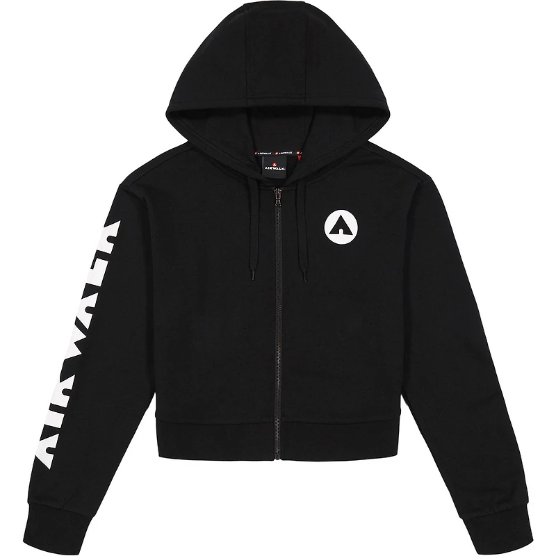 AIRWALK WOMENS FULL ZIP CROPPED FLEECE