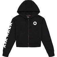 AIRWALK WOMENS FULL ZIP CROPPED FLEECE