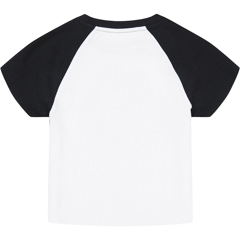 AIRWALK WOMENS SHORT SLEEVE CROP RIB TEE