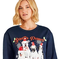 George Women's Christmas Light-Up Fleece Sweatshirt