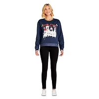 George Women's Christmas Light-Up Fleece Sweatshirt