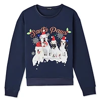 George Women's Christmas Light-Up Fleece Sweatshirt