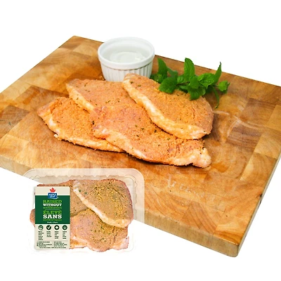 Maple Leaf Breaded Fresh Pork Cutlets Raised Without Antibiotics, 4 Pork Cutlets, 0.48 - 0.59 KG
