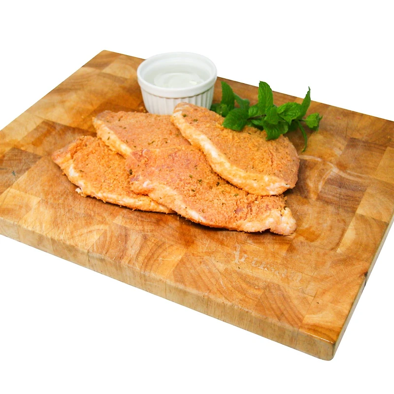 Escalopettes de porc panées fraîches Maple Leaf Élevé sans antibiotiques 4 mrcx Maple Leaf, 4 Escalopettes de porc, 0.48 - 0.59 KG