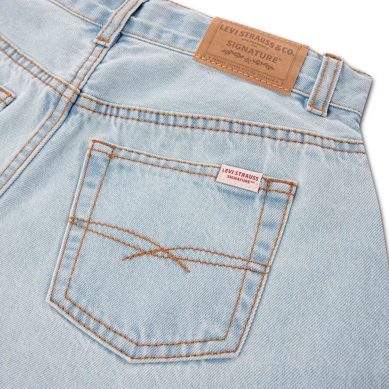 Jean taille mi-haute coup baggy brodé de fleurs Levi Strauss Signature pour fille