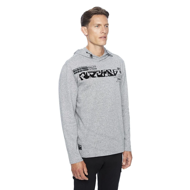 Dark Black Long Sleeve Hooded Popover