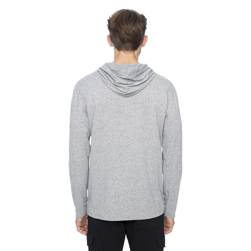Dark Black Long Sleeve Hooded Popover