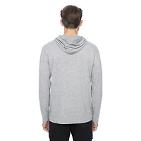 Dark Black Long Sleeve Hooded Popover