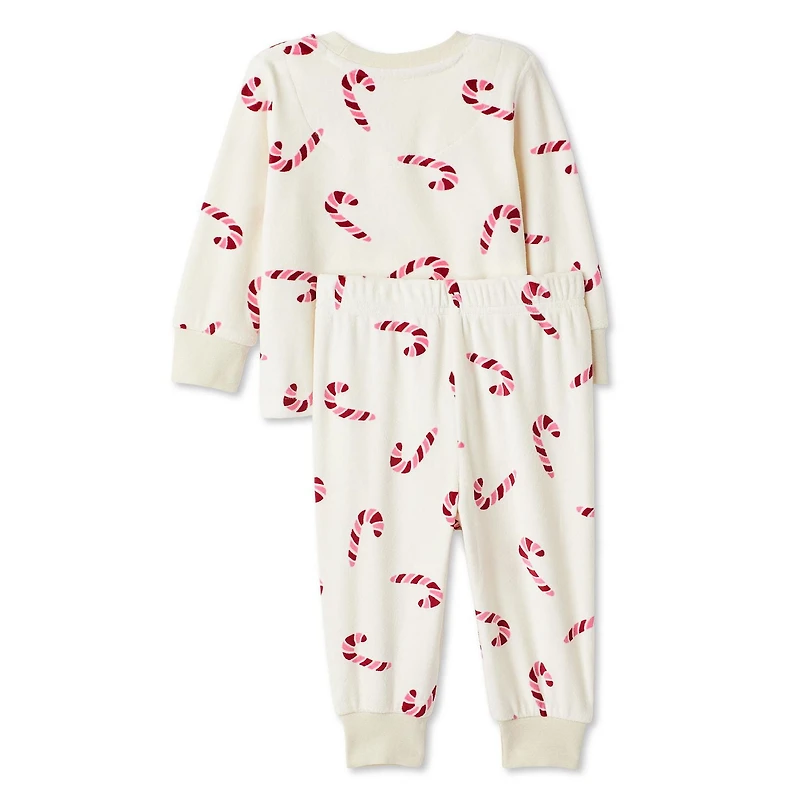 George Baby Girls' Velour Pajama 2-Piece Set