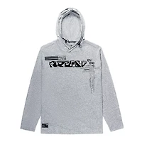 Dark Black Long Sleeve Hooded Popover