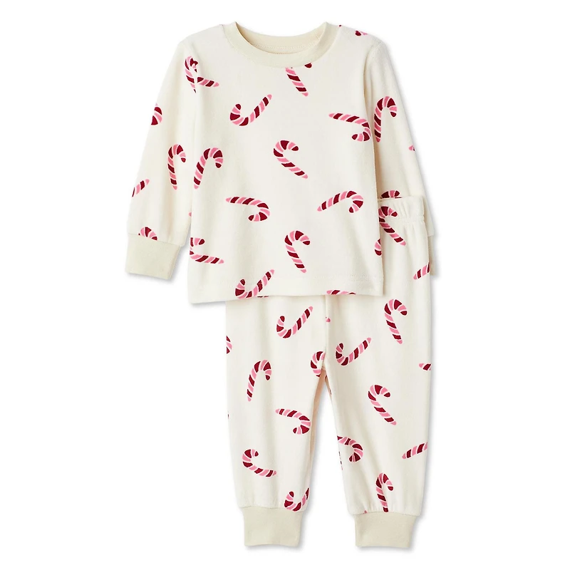 George Baby Girls' Velour Pajama 2-Piece Set