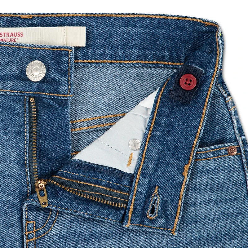 Levi Strauss Signature Girls' High-Rise Denim Shorts