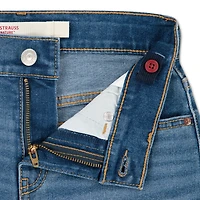 Levi Strauss Signature Girls' High-Rise Denim Shorts