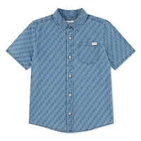 Levi Strauss Signature Boys' Short Sleeve Woven Button-Down Shirt
