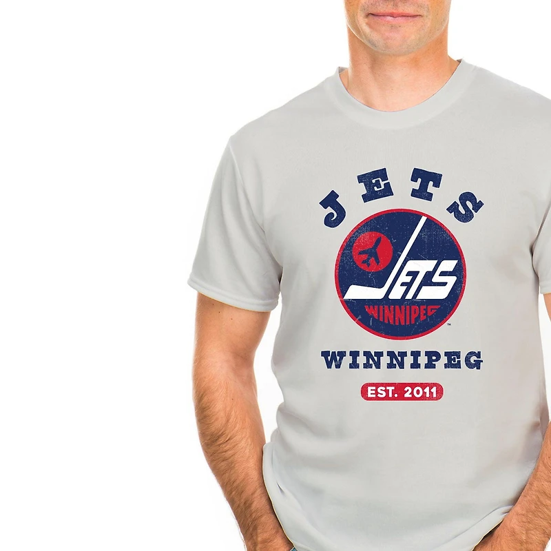 NHL Winnipeg Jets Curved Men's Short Sleeve T-Shirt *On-Line Exclusive