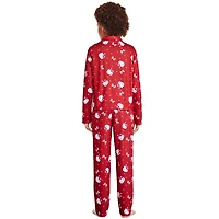 Hello Kitty Girls' Notch Collar Pajama 2-Piece Set