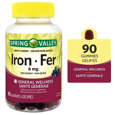 Spring Valley 6 mg Iron Gummy