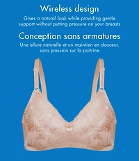 Bestform 9706222 Floral Jacquard Wireless Soft Cup Bra with Lightly-Lined Cups
