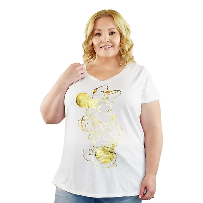Ladies Plus Disney Sweet Face Minnie Scoop Tee