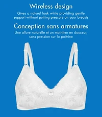 Bestform 9706222 Soutien-gorge sans fil en jacquard floral avec bonnets légèrement doublés Tailles 34A à 40C